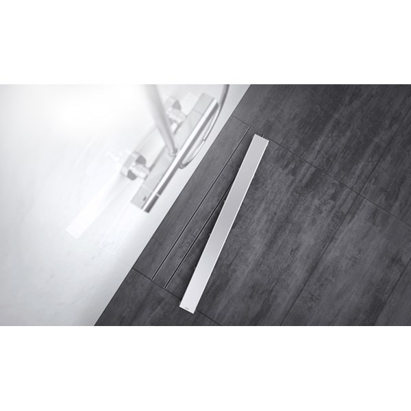 Alca douchegoot met ONDER uitgang met flens incl sifon en de rooster